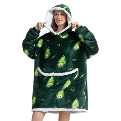 Pull plaid avocat - Plaid avec Manche