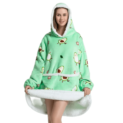 Pull plaid avocat - Plaid avec Manche